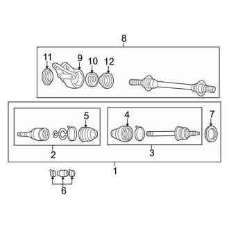 Mazda OE - Front Suspension - Drive Axles (1.6L)