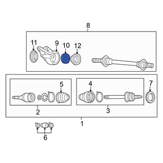 Mazda OE - Front CV Axle Shaft Carrier Bearing
