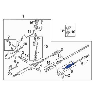 Mazda OE - Rack and Pinion Bellows