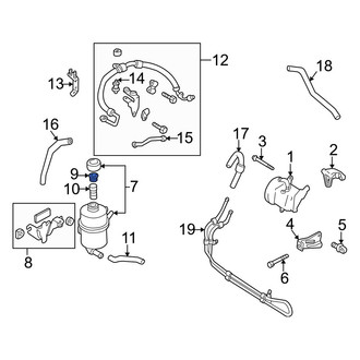Mazda OE - Power Steering Reservoir Cap Seal