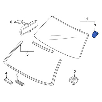 Mazda OE - Front Interior Rear View Mirror Mounting Base