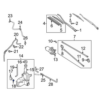 Mazda OE - Windshield Washer Pump Grommet