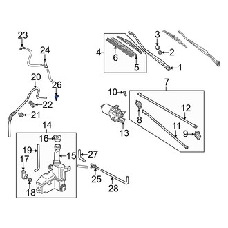 Mazda OE - Front Left Windshield Washer Nozzle