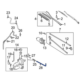 Mazda OE - Front Left Windshield Washer Hose