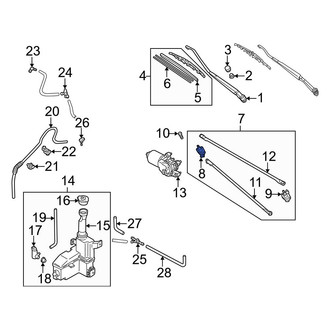 Mazda OE - Front Right Wiper Arm Shaft