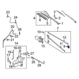 Mazda OE - Front Left Wiper Arm Shaft