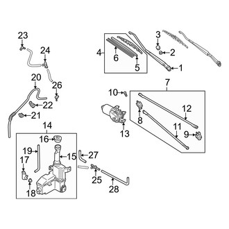 Mazda OE - Windshield - Wiper & Washer Components (USA Only), (DX / ES / LX)