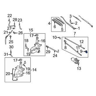 Mazda OE - Front Left Wiper Arm Shaft