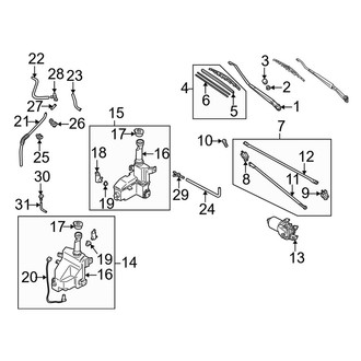 Mazda OE - Windshield - Wiper & Washer Components