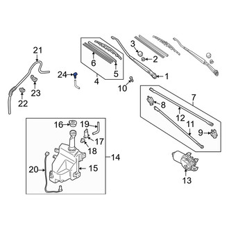 Mazda OE - Front Right Windshield Washer Nozzle