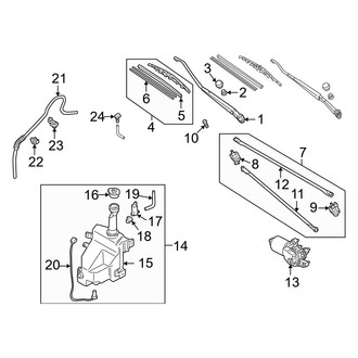 Mazda OE - Windshield - Wiper & Washer Components (Canada Only), (DX / ES / LX)