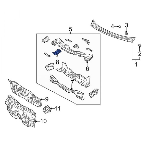Mazda OE BJ0J54513 Windshield Wiper Motor Bracket