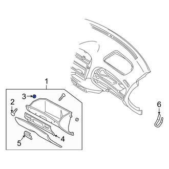 Mazda OE - Front Glove Box Door Bumper