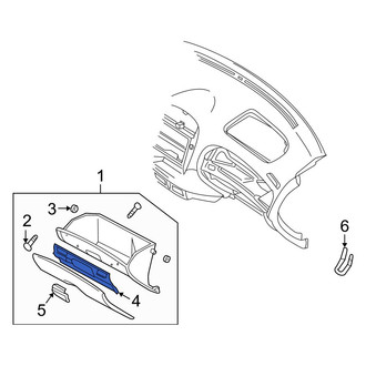 Mazda OE - Glove Box Door Bracket