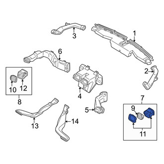 Mazda OE - Rear Left Instrument Panel Air Duct