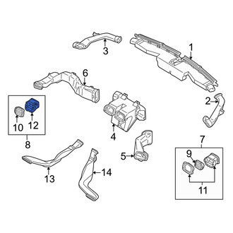 Mazda OE - Front Left Lower Outer Instrument Panel Air Duct