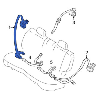 Mazda OE - Rear Right Seat Belt Lap and Shoulder Belt