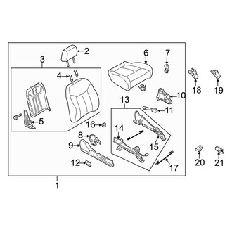 Mazda OE - Seats & Tracks - Front Seat Components (Passenger Seat), (DX)