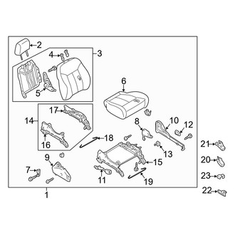 Mazda OE - Seats & Tracks - Front Seat Components (Driver Seat), (DX)