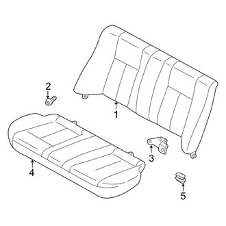 Mazda OE - Seats & Tracks - Rear Seat Components (W/O Split Fold Down Seat Back)