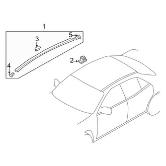 Mazda OE - Roof - Exterior Trim (W/O Sunroof, W/O Luggage Carrier)