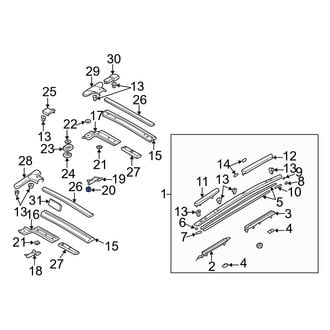 Mazda OE - Roof Luggage Carrier Side Rail Nut