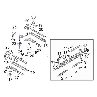 Mazda OE - Roof Luggage Carrier Side Rail Spacer
