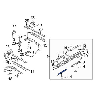 Mazda OE - Roof Luggage Carrier Side Rail Bracket