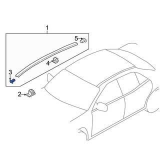 Mazda OE - Front Right Roof Molding Cap