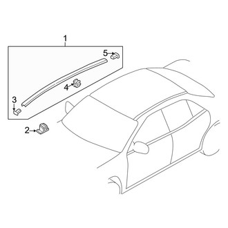 Mazda OE - Roof - Exterior Trim (W/O Sunroof), (DX / ES / LX)