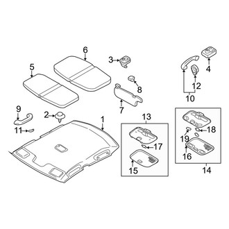 Mazda OE - Roof - Interior Trim (W/O Sunroof), (DX / ES / LX)