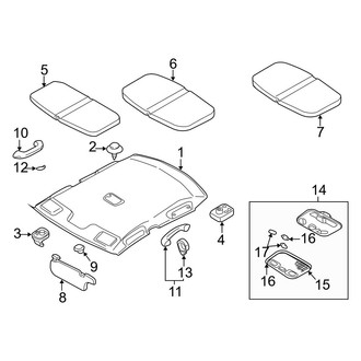 Mazda OE - Roof - Interior Trim (W/O Sunroof)