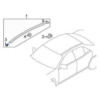 Mazda OE - Front Right Roof Molding Cap