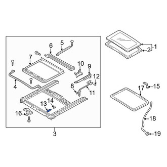 Mazda OE - Left Sunroof Guide Rail