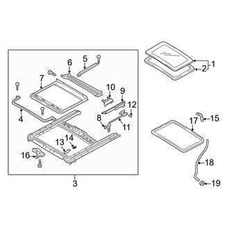 Mazda OE - Left Sunroof Guide Rail Bracket