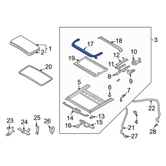 Mazda OE - Sunroof Deflector