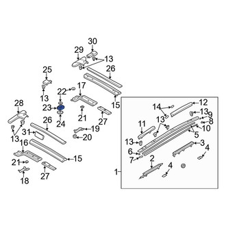 Mazda OE - Roof Luggage Carrier Side Rail Spacer