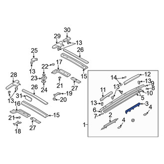 Mazda OE - Right Roof Luggage Carrier Side Rail Bracket