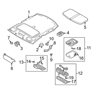 Mazda OE - Roof - Interior Trim (With Sunroof)