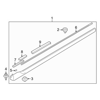 Mazda OE - Pillars, Rocker & Floor - Exterior Trim (With MPS), (DX / ES / LX)