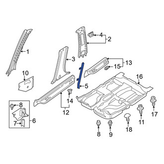 Mazda OE - Left Body B-Pillar Trim Panel Insert