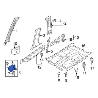 Mazda OE - Left Kick Panel Trim