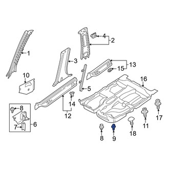 Mazda OE - Deck Lid Trim Clip