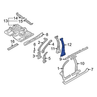 Mazda OE - Right Body B-Pillar Reinforcement