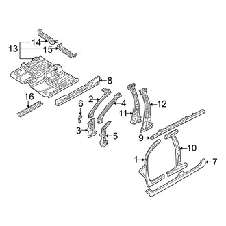 Mazda OE - Pillars, Rocker & Floor - Center Pillar