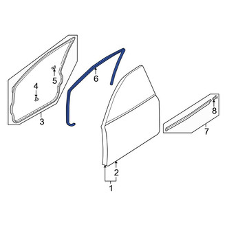 Mazda OE - Front Left Inner Door Seal