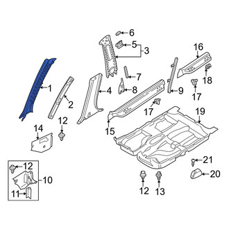 Mazda OE - Left Body A-Pillar Trim Panel