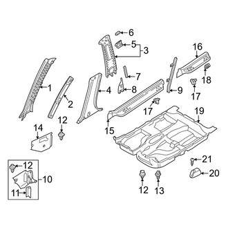 Mazda OE - Pillars, Rocker & Floor - Interior Trim