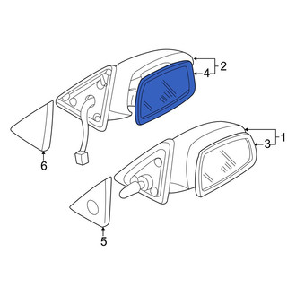 Mazda OE - Front Left Door Mirror Glass