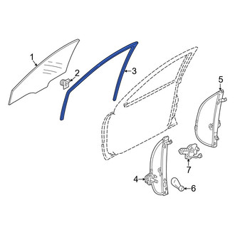 Mazda OE - Front Left Window Channel
